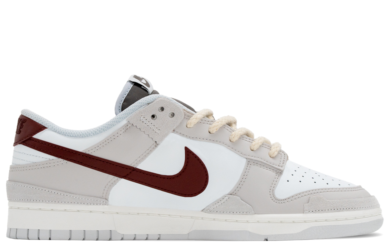 Nike Dunk Immediate Success, Qiqing устойчивые к истиранию и скольжению низкие кроссовки для скейтбординга мужские красный серый белый — фото 3