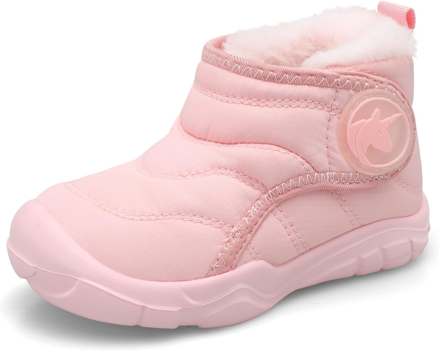 

Зимние ботинки для малышей LeIsfIt для девочек и мальчиков, широкие, теплые с флисовой подкладкой, для дома и улицы, A-Pink