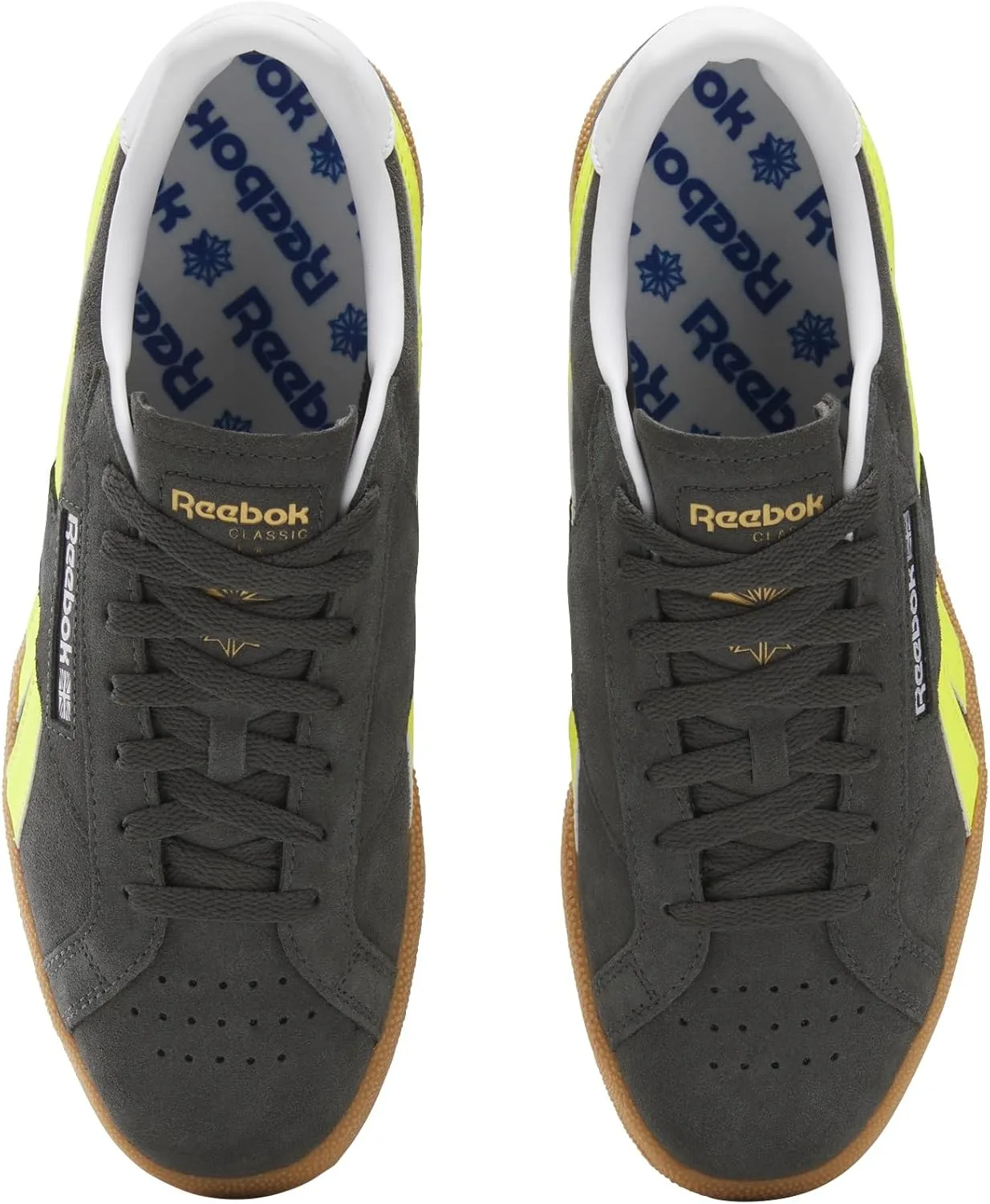 Кроссовки Reebok Unisex Club C Grounds UK, черный/желтый — фото 3