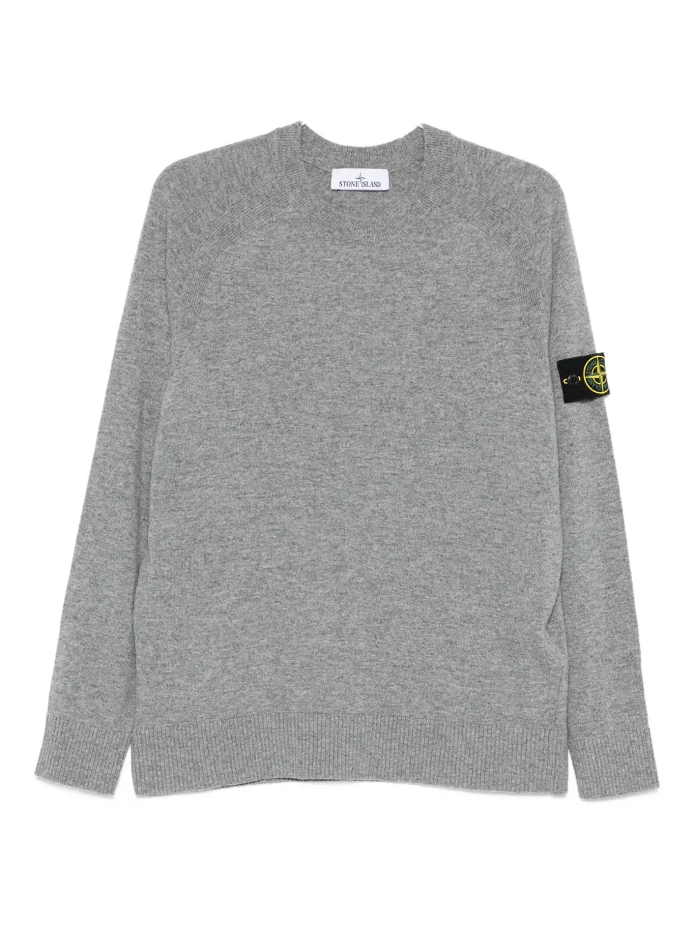 

Шерстяной свитер с логотипом Stone Island, серый