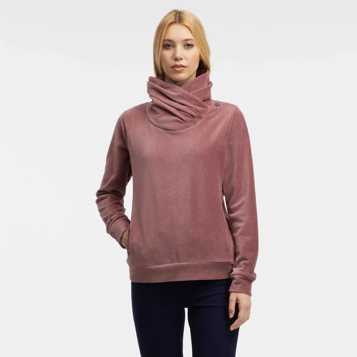 

Толстовка в стиле Ragwear "ANABELKA CORDUROY", вельвет в рубчик, цвет Mauve