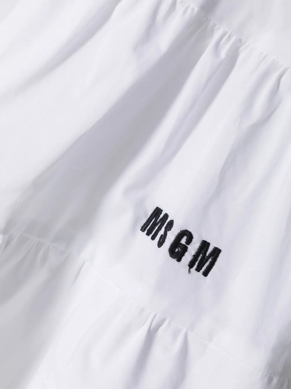 Платье с оборками MSGM Kids, белый — фото 3