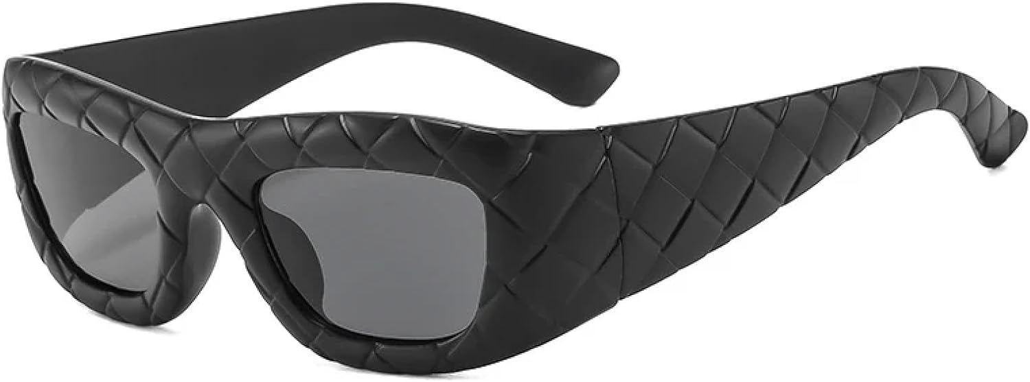 

Винтажные панк-солнцезащитные очки в крупной оправе, прямоугольные, для мужчин, женщин и пенсионеров, класса люкс, для активного отдыха и путешествий, унисекс, защита от УФ-излучения UV400 TKKTLLT, Black Gray