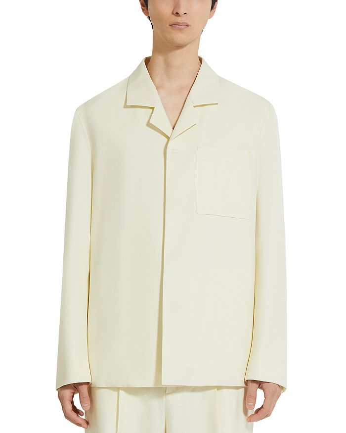

Жакет Regular Fit из смесового шелка ZEGNA, желтый