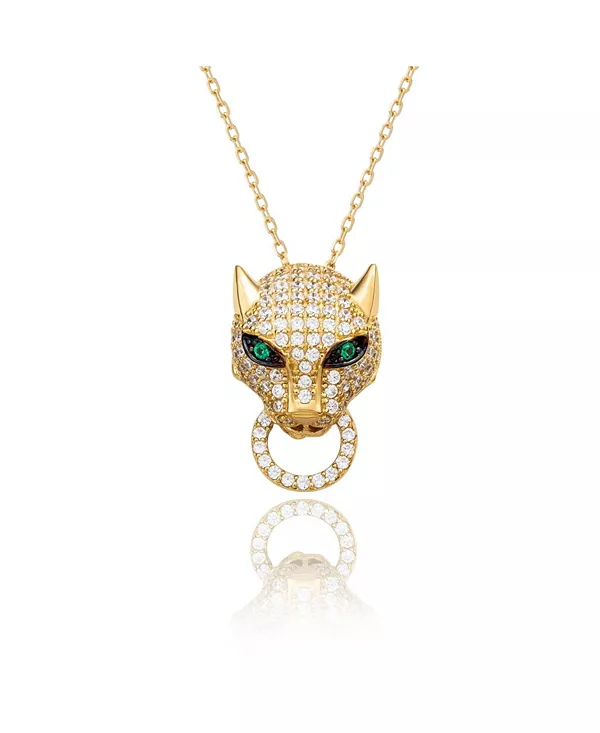 

Ожерелье-Подвеска в виде пантеры из стерлингового серебра с кубическим цирконием от Suzy Levian Suzy Levian New York, gold