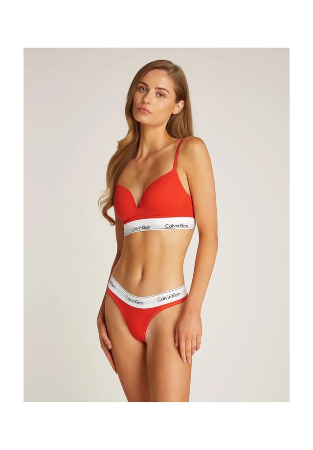 

Бюстгальтер пуш-ап с узкими бретелями Calvin Klein, цвет vo3 molten