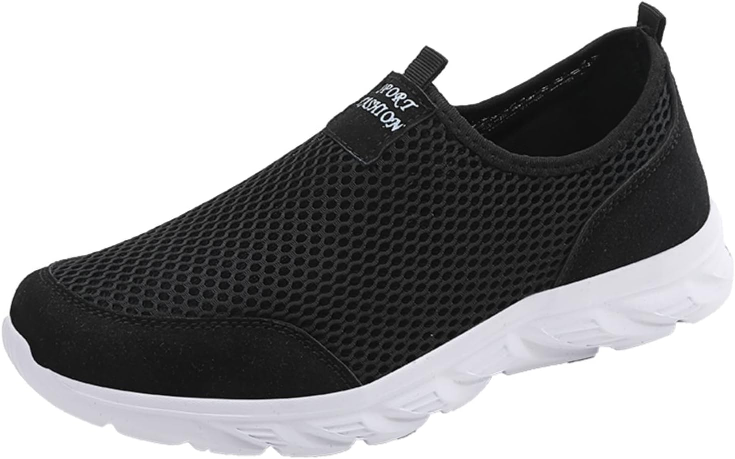 

Спортивные кроссовки для мужчин легкая дышащая теннисная беговая обувь против скольжения повседневная с мягкой подошвой для тренировок Iwihmiv, черный