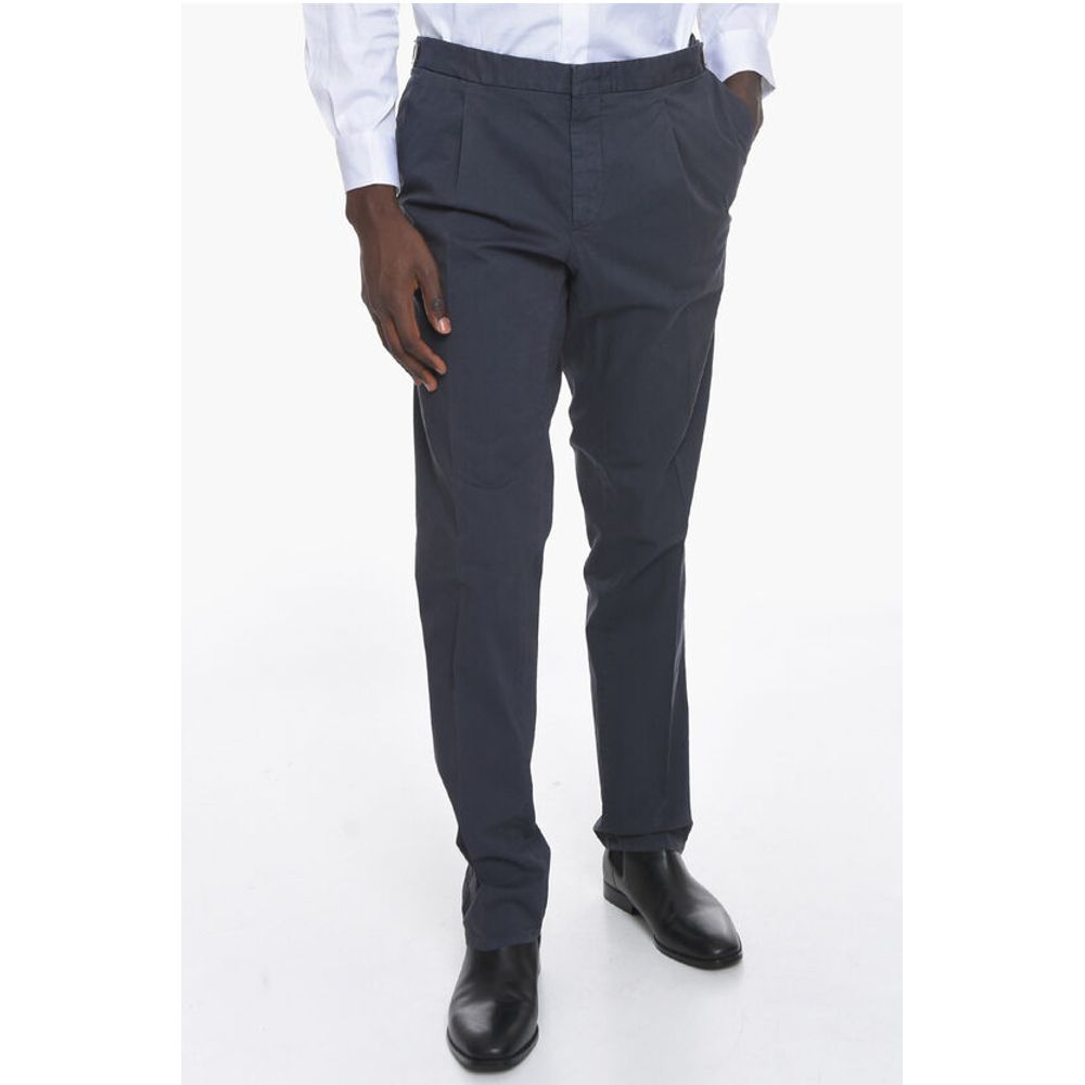 

Брюки-чиносы ID из эластичного хлопка с регулируемой талией Corneliani, Blue