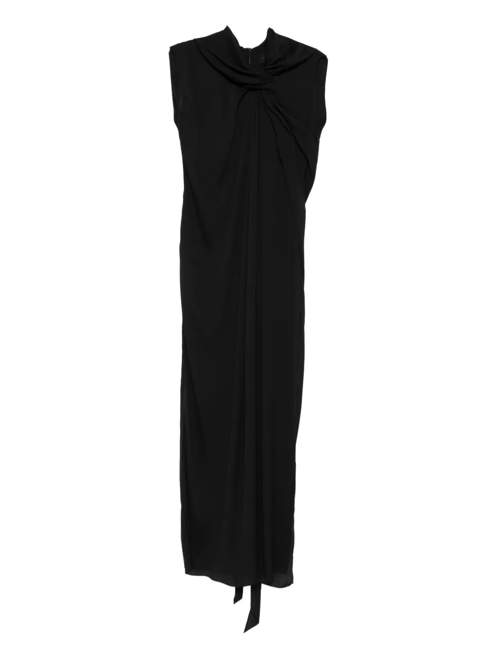 

Платье без рукавов с узлами Lanvin, черный