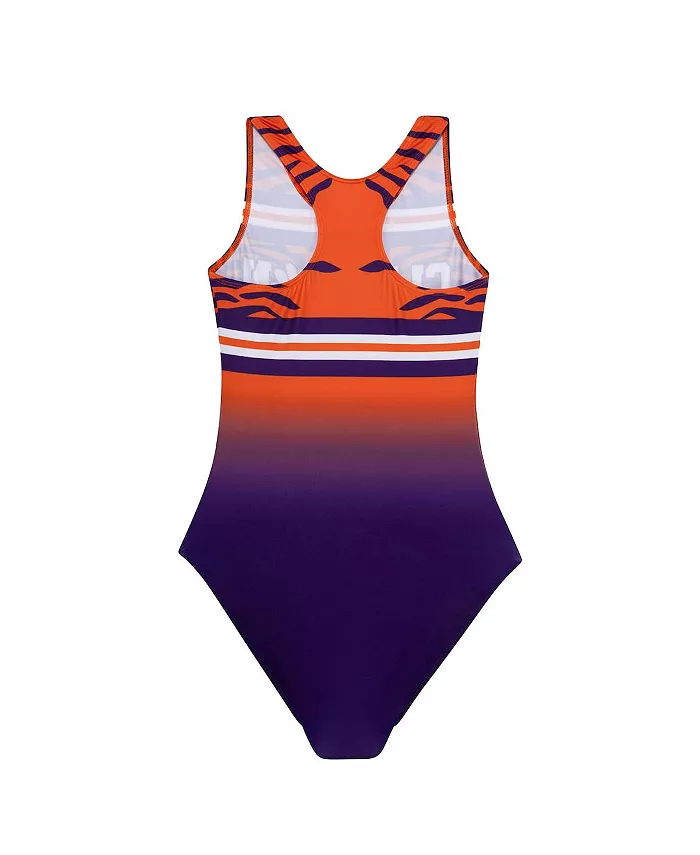 Элитный гимнастический купальник Clemson Tigers в фиолетовом цвете для девочек старшего возраста GK Elite — фото 3