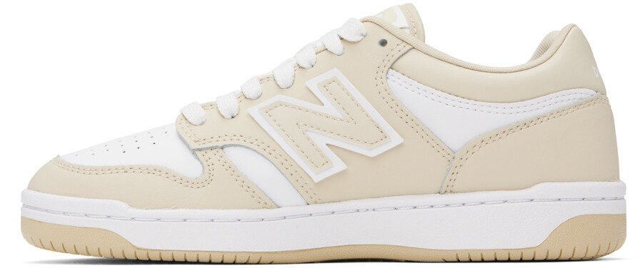 Бежевые и белые кроссовки 480 New Balance — фото 3