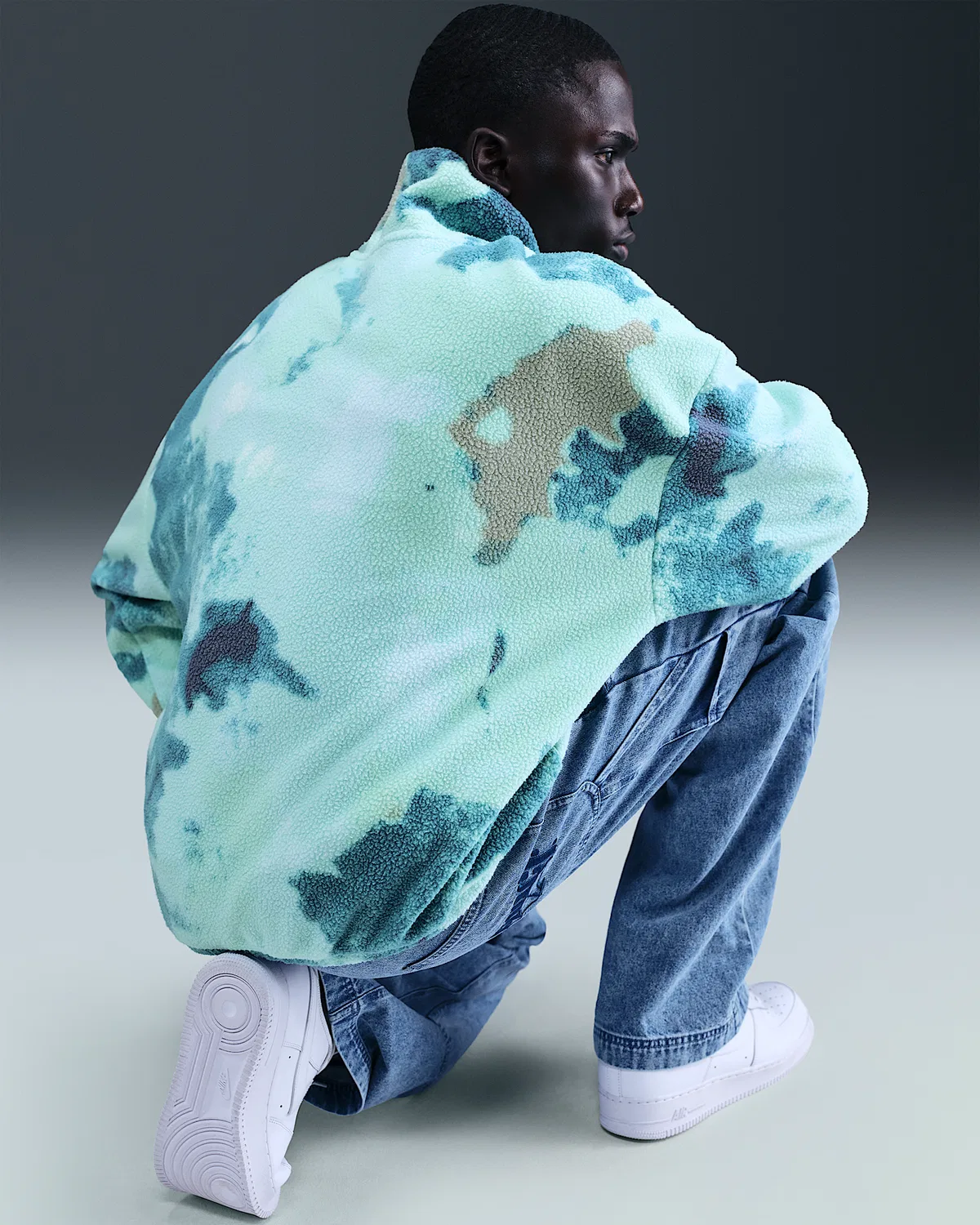 Мужская куртка Nike Therma-FIT с полузастежкой-молнией, Dusty Cactus/Pale Ivory — фото 2