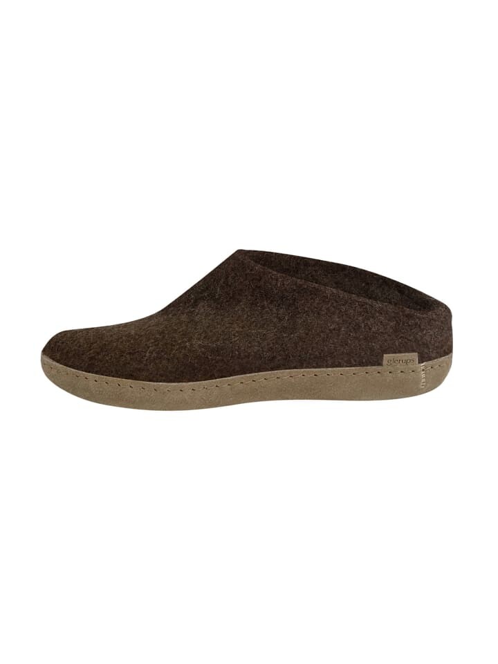 Тапочки glerups Pantoffeln Naturkautschuksohle, цвет nature brown