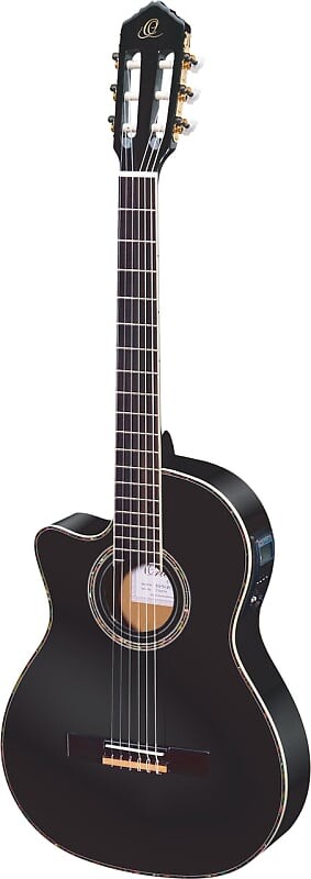 

Акустическая гитара Ortega Guitars RCE145LBK Family Series Pro Left Handed Slim Neck Acoustic Electric Thinline Nylon Classical 6-String Guitar w/ Free Bag, Solid Canadian Engelmann Spruce Top and Mahogany Body, Black Gloss Finish