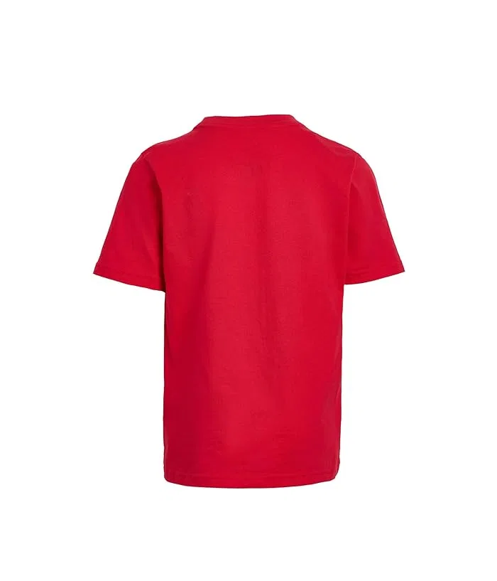 Детский спортивный комплект из футболки и шорт Graphic Cotton Tee 3S Shorts Set Adidas Kids, White/Crystal Linen/Aurora Coffee — фото 2