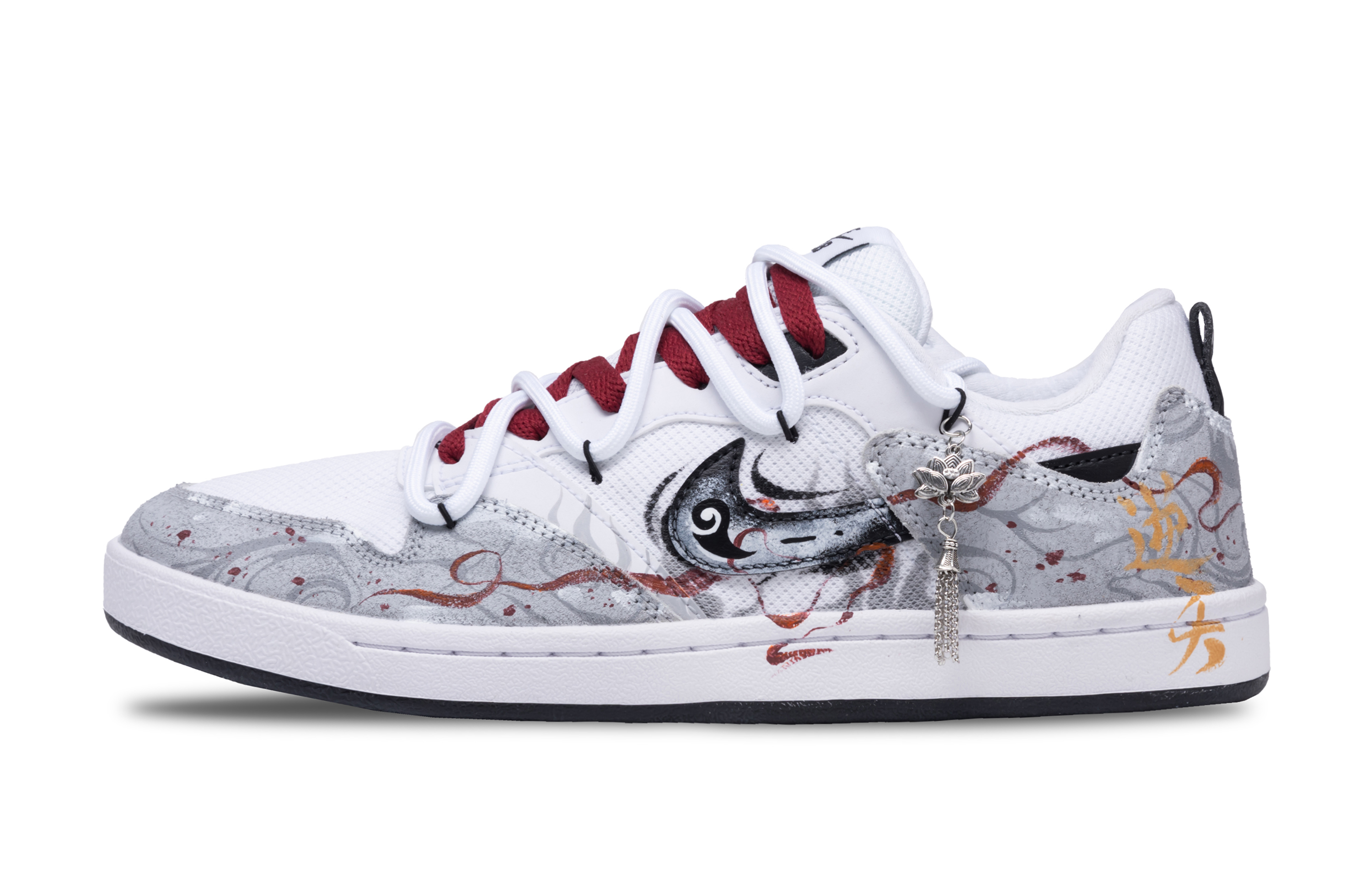 

Nike Кроссовки для скейтбординга SB Alleyoop, низкие, мужские, серые/красные/черные