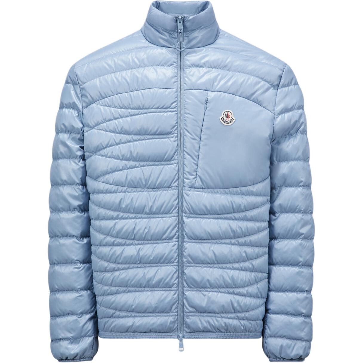 

Пуховик мужской светло-голубой Moncler