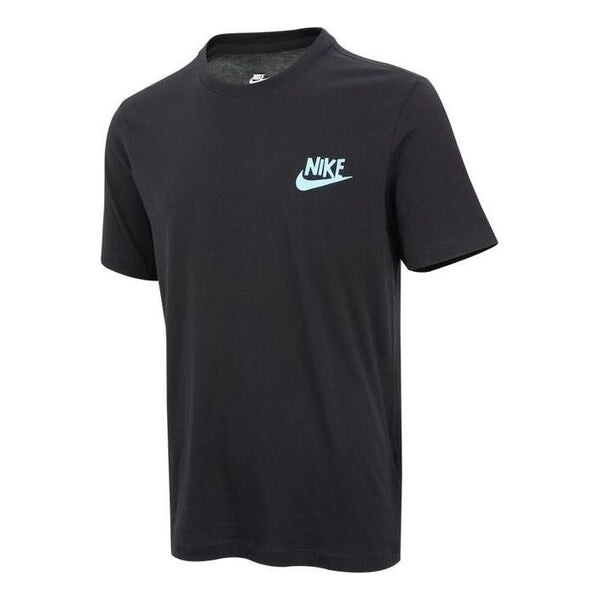 

Футболка Men's Nike Logo Pattern Printing Round Neck Pullover Short Sleeve Black T-Shirt, черный