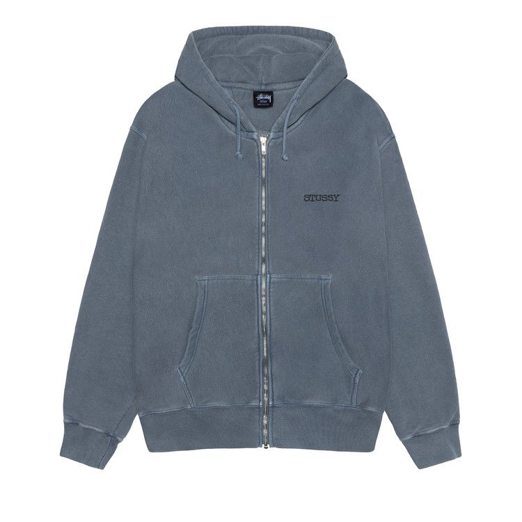 

Худи Stussy Jumbo Zip Hoodie Pigment Dyed, Navy