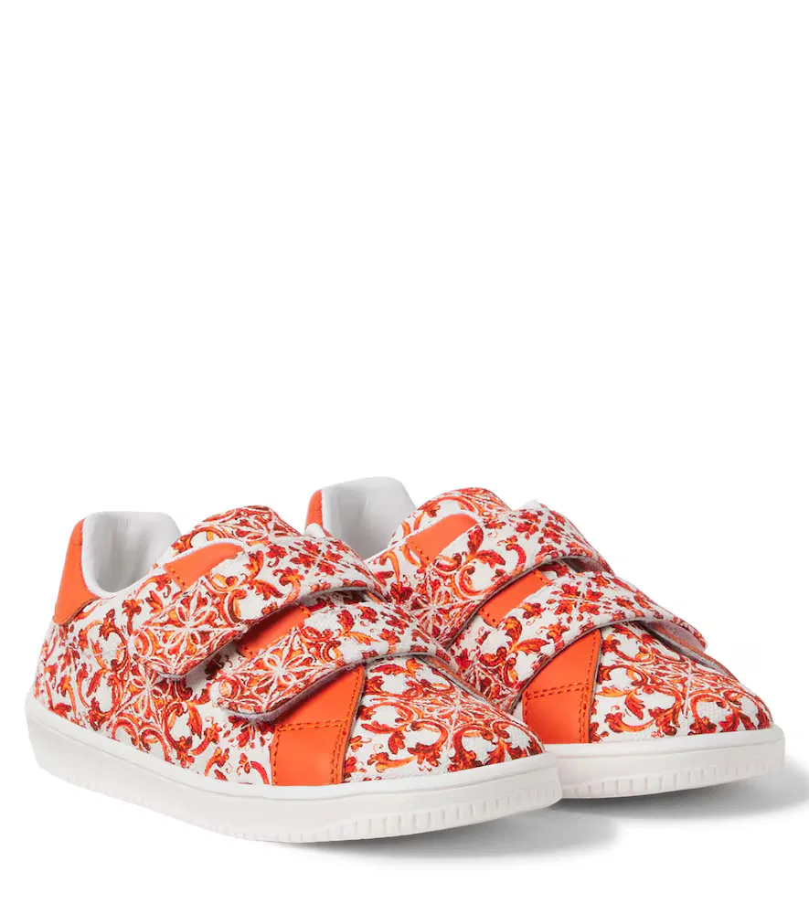 Кроссовки из майолики Dolce&Gabbana Kids, оранжевый