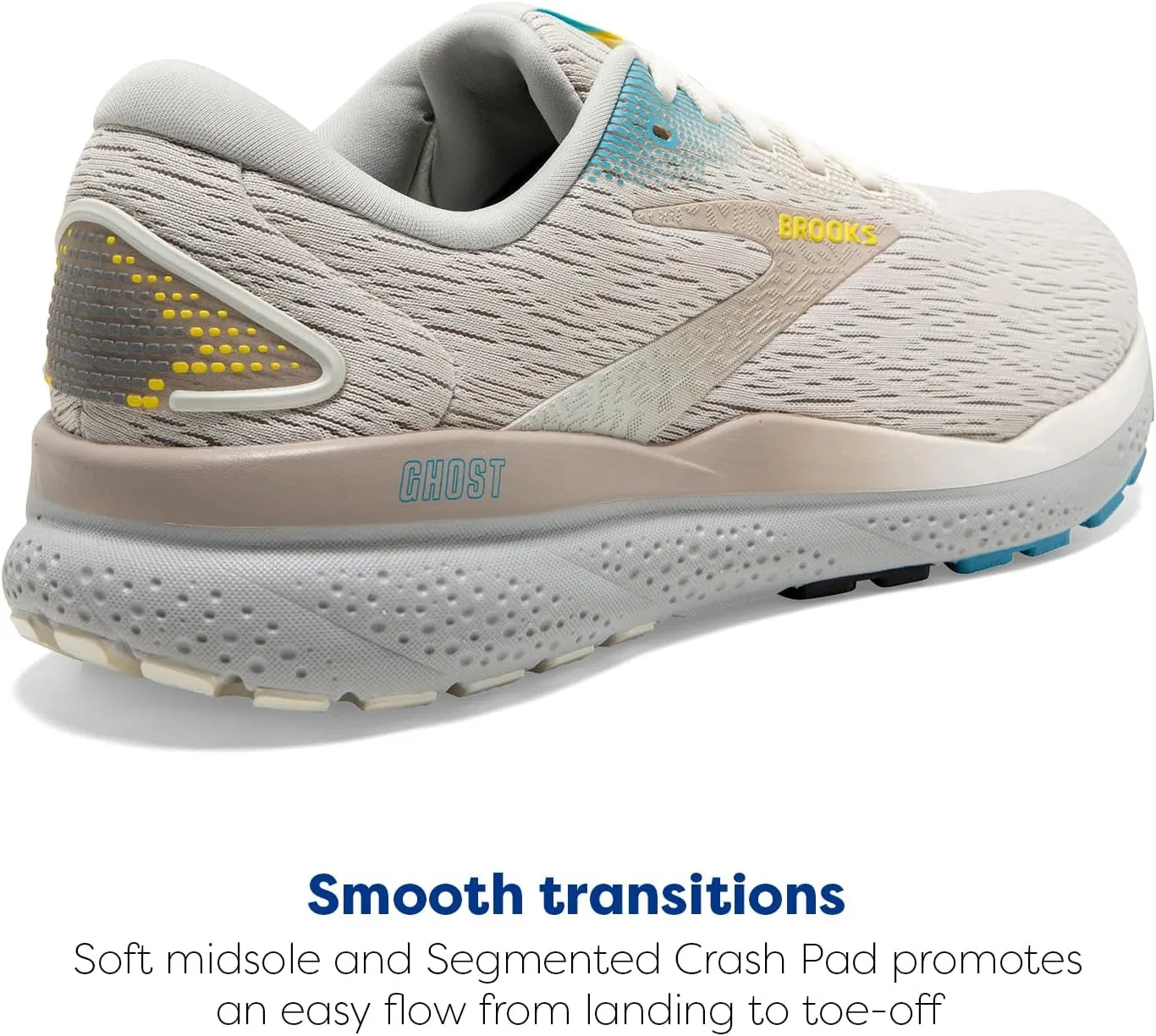 Мужские кроссовки Brooks Ghost 16, Coconut Blue Yellow — фото 3
