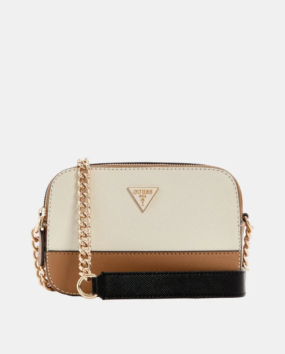 

Сумка через плечо с двойной молнией Guess, бежевый