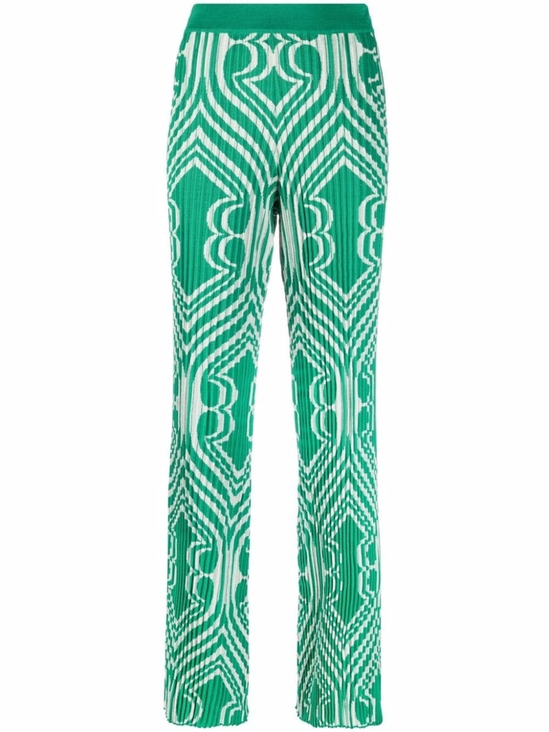 

ETRO жаккардовые брюки с плиссировкой, зеленый