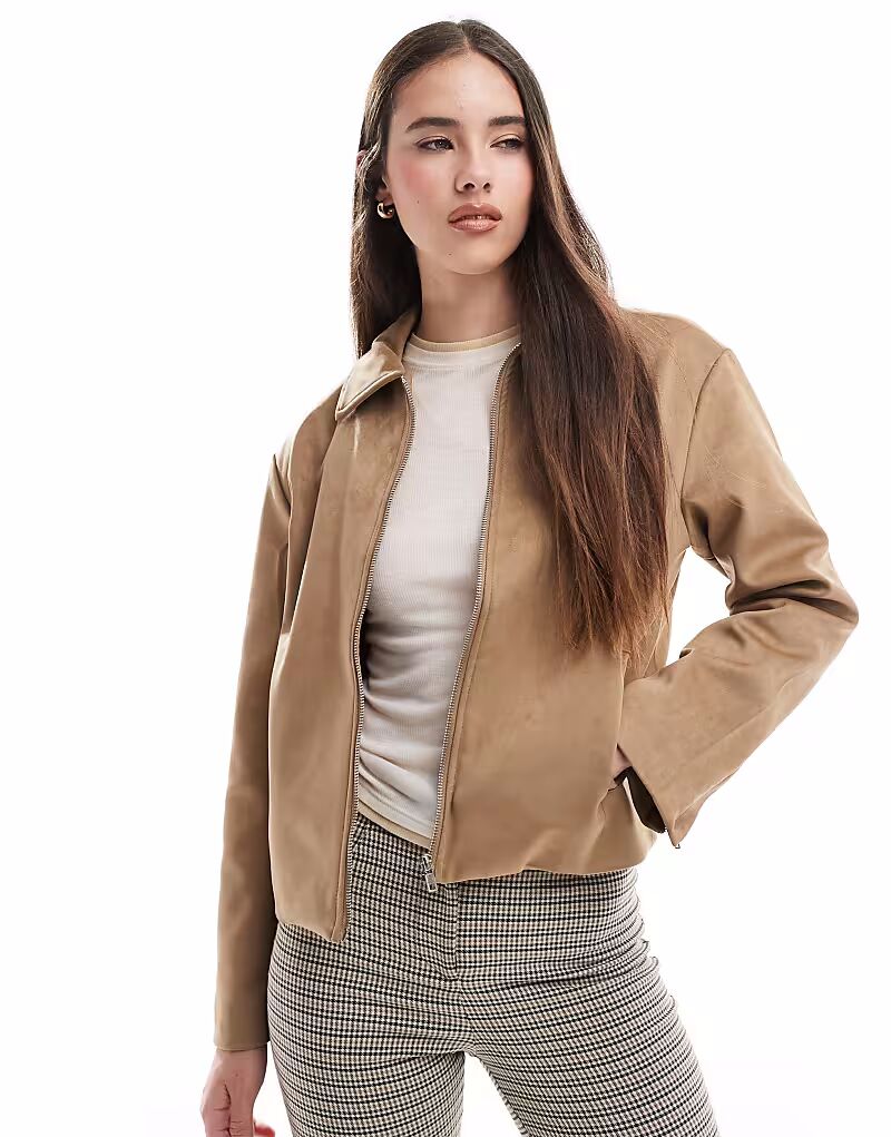 

Куртка из искусственной замши от Cotton:On Drew коричневого цвета
