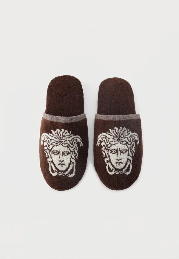 Тапочки для ванной, тапочки медуза Versace, Brown/White — фото 4