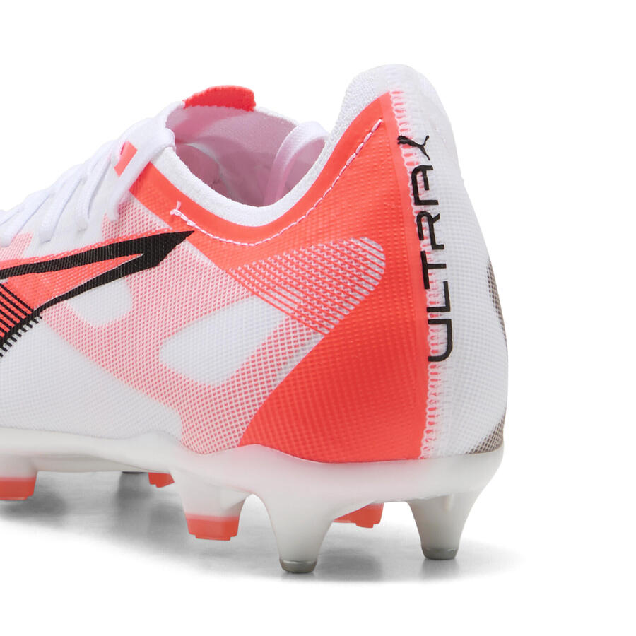 Футбольные бутсы ULTRA 5 MATCH MxSG для взрослых PUMA, цвет: белый, черный, светящийся красный — фото 2