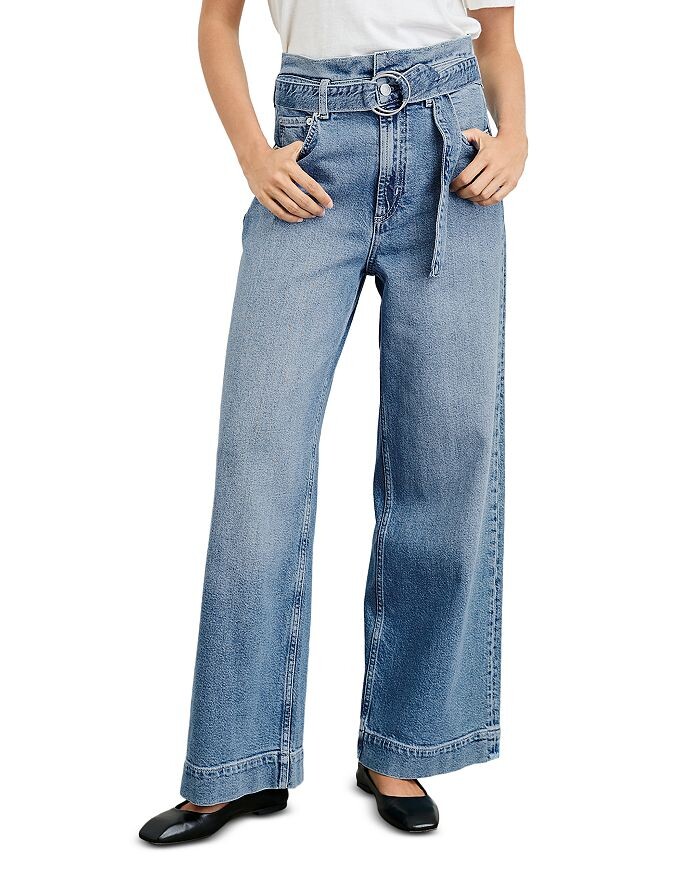 

Джинсы с широкими штанинами Rails Descanso O Ring Belt в цвете Cadet Blue, синий