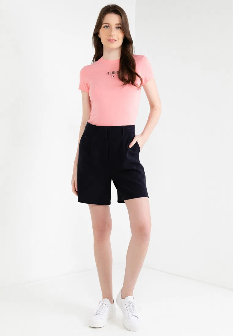 Футболка, Slim Essential Logo 1, Tommy Jeans Tommy Hilfiger, розовый — фото 4