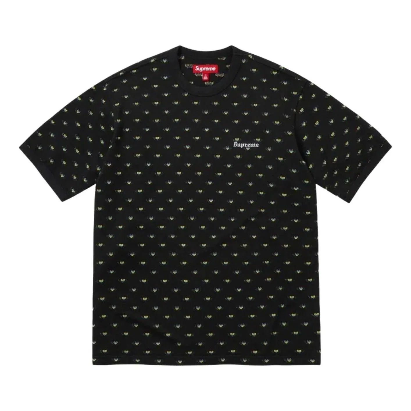 Футболка Supreme SS26 Hearts Intarsia Ringer 'Black' SUP-SS26-197-BLK, черный