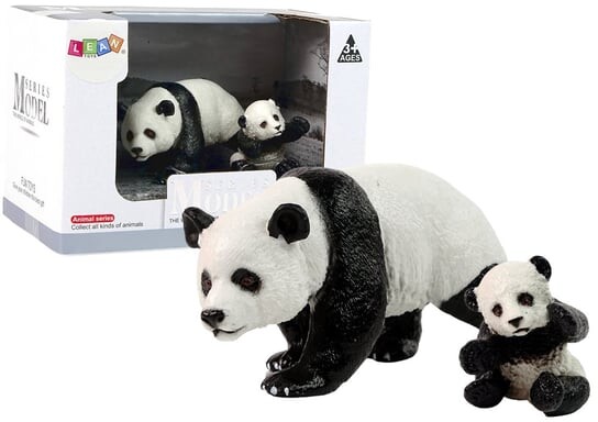 

Набор из 2 фигурок панд с маленькой пандой Животные мира Lean Toys