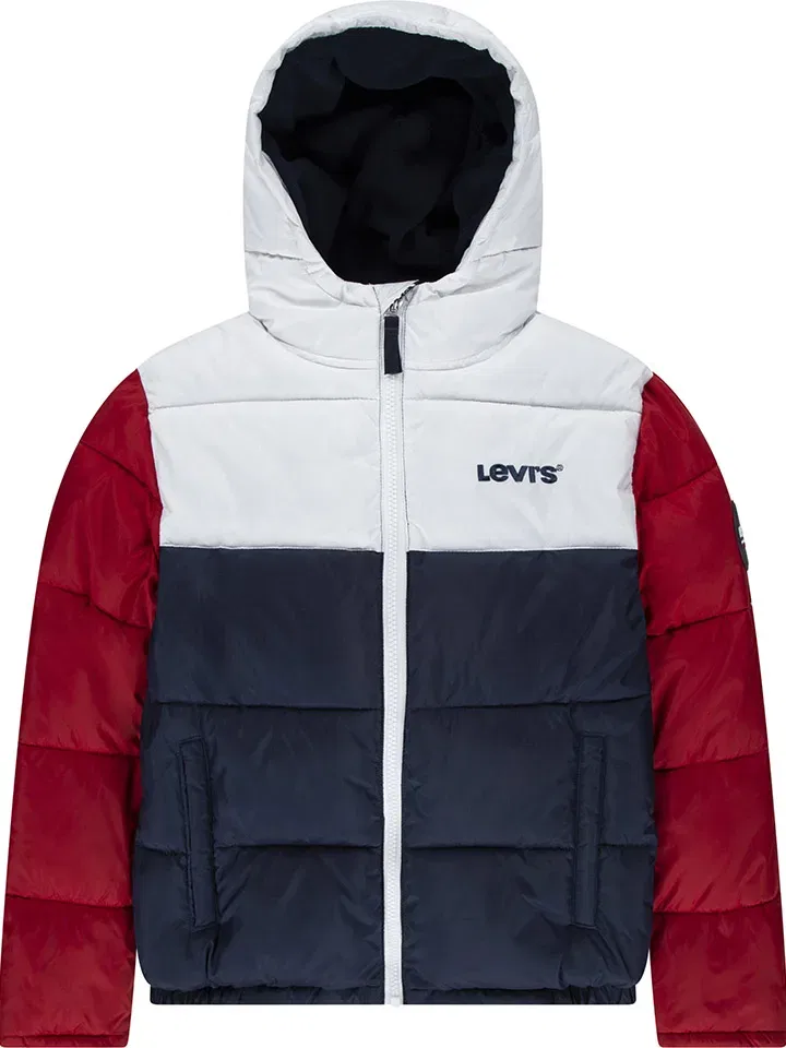 Зимняя куртка, утепленная, Levi's Kids, красный/темно-синий/белый