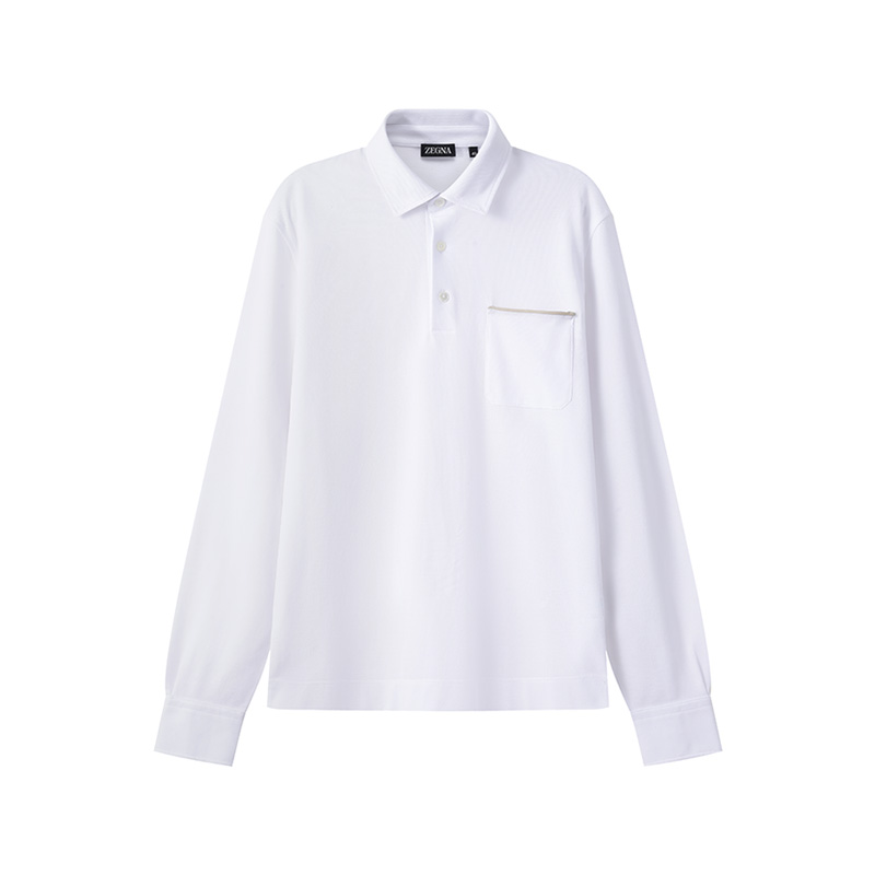 

Джерния хлопковая поло Ermenegildo Zegna, белый