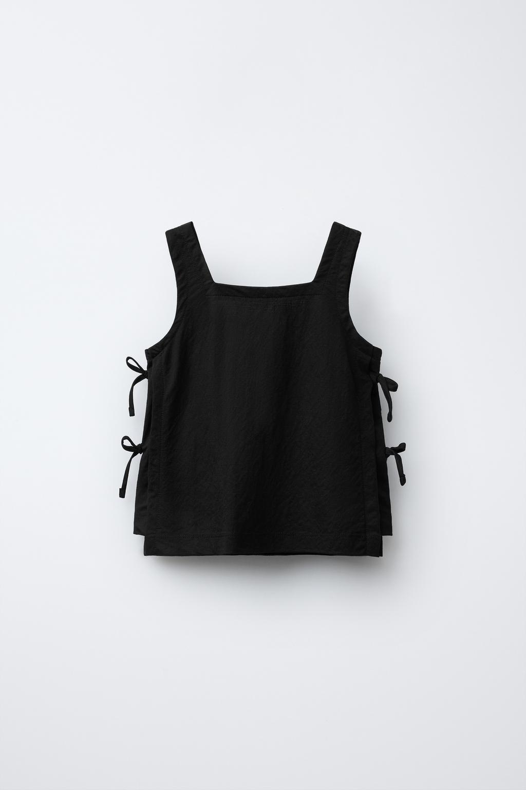 

Топ с завязками ZARA, черный