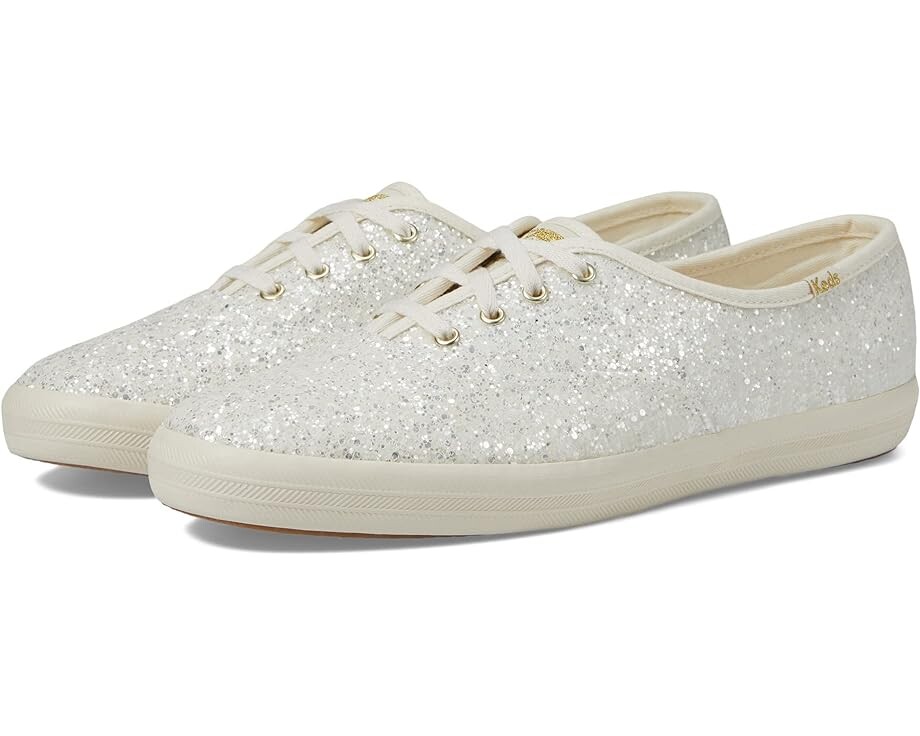 Кроссовки Keds Champion Glitter Lace Up, цвет Cream