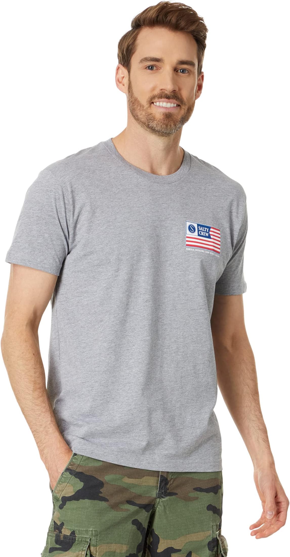 

Футболка Salty Crew Freedom Flag Short Sleeve Tee, цвет Athletic Heather