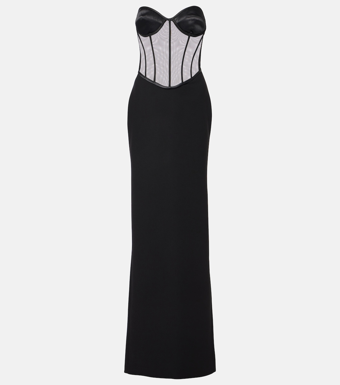 

Платье-корсет Tara с сетчатой отделкой The New Arrivals Ilkyaz Ozel, Obsidian Black