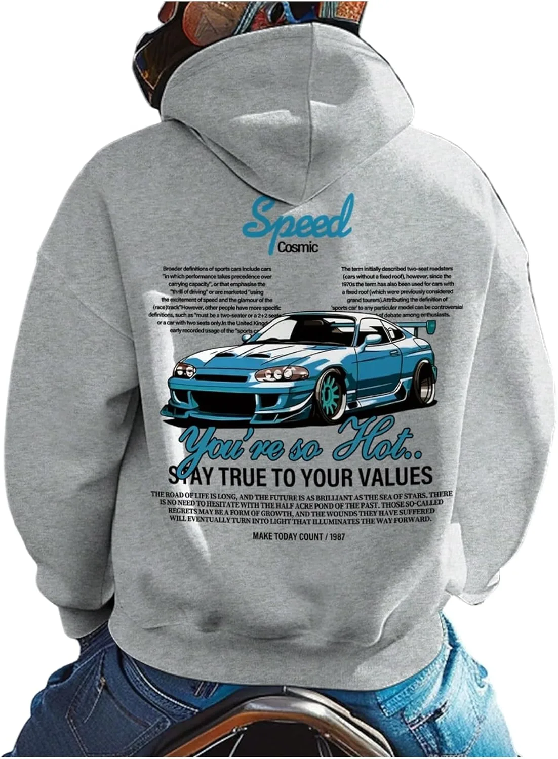 

Мужская винтажная толстовка с капюшоном на шнурке RoseSeek