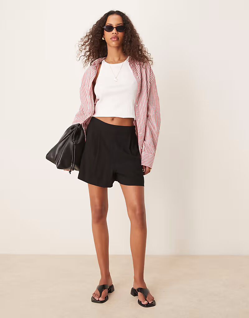 

Шорты без застежек ASOS DESIGN черного цвета