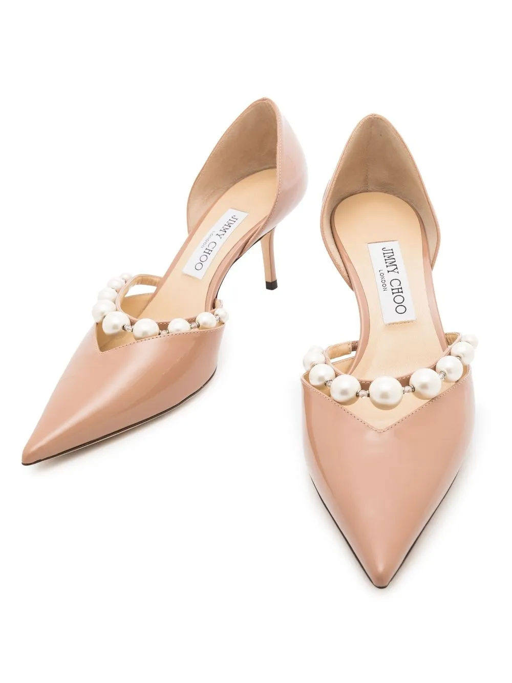 Туфли Aurelie 65 с искусственным жемчугом JIMMY CHOO, розовый — фото 2