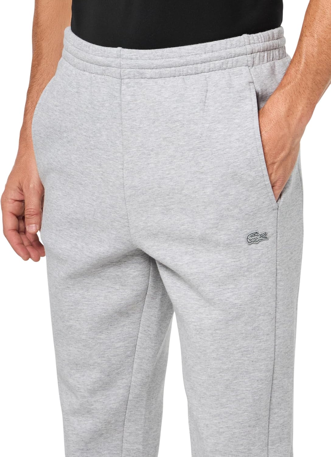 Мужские облегающие повседневные двухсторонние спортивные брюки Lacoste, Gray — фото 3