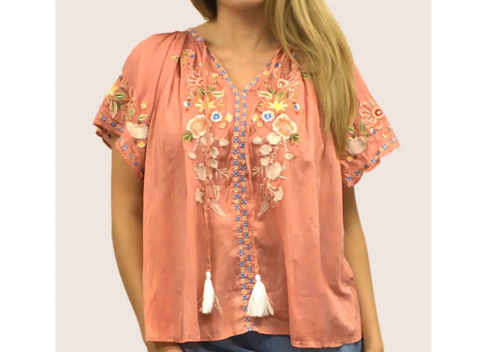 

Kyla Seo Блузка Kiora оранжевого цвета