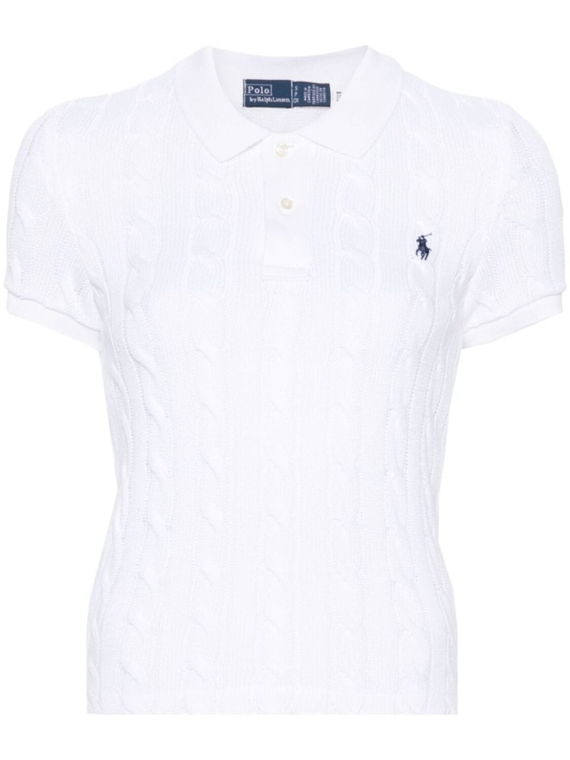 

Polo Ralph Lauren рубашка поло Polo Pony фактурной вязки, белый