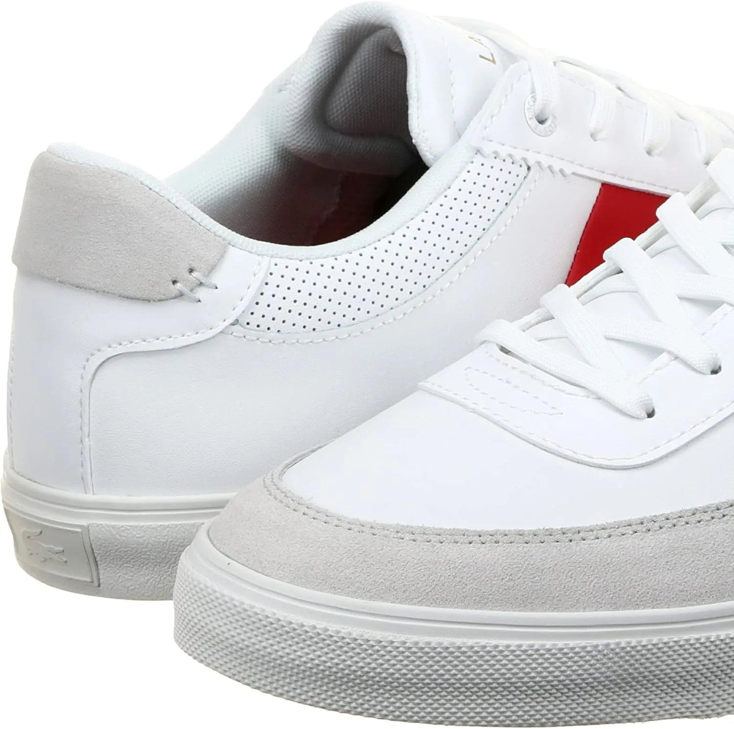 Мужские кроссовки Lacoste Court-Master Pro 2221 SMA с кожаным верхом и логотипом, черный — фото 3