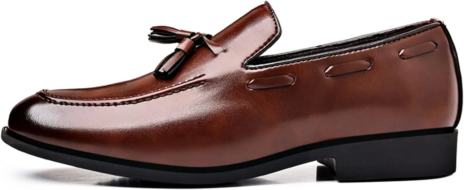Лоферы классические туфли Tassel Dress Shoes Brown NIGXWNS — фото 4