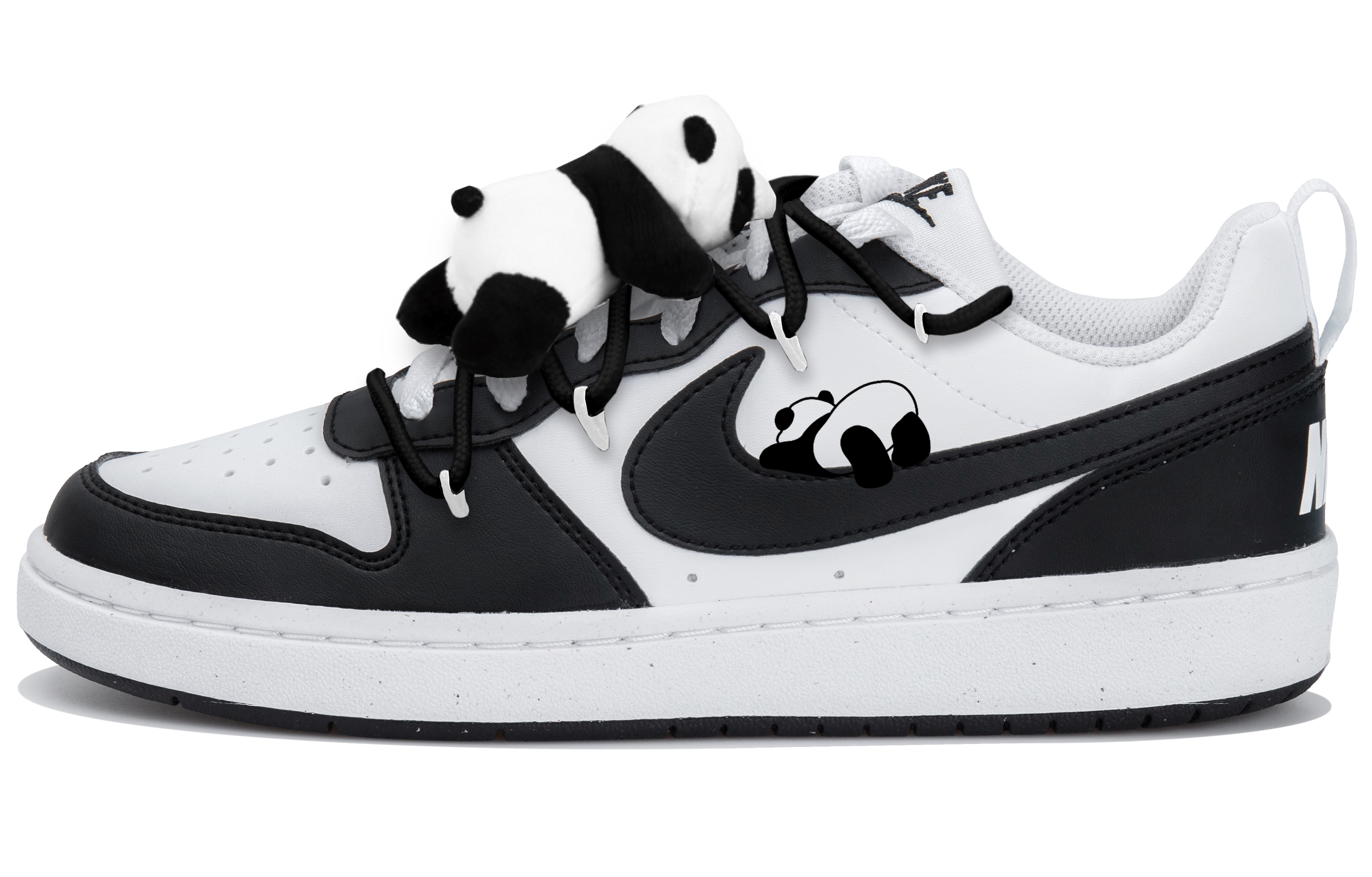 

Nike Низкие детские кроссовки для скейтбординга Court Borough, белые, черные, подростковые