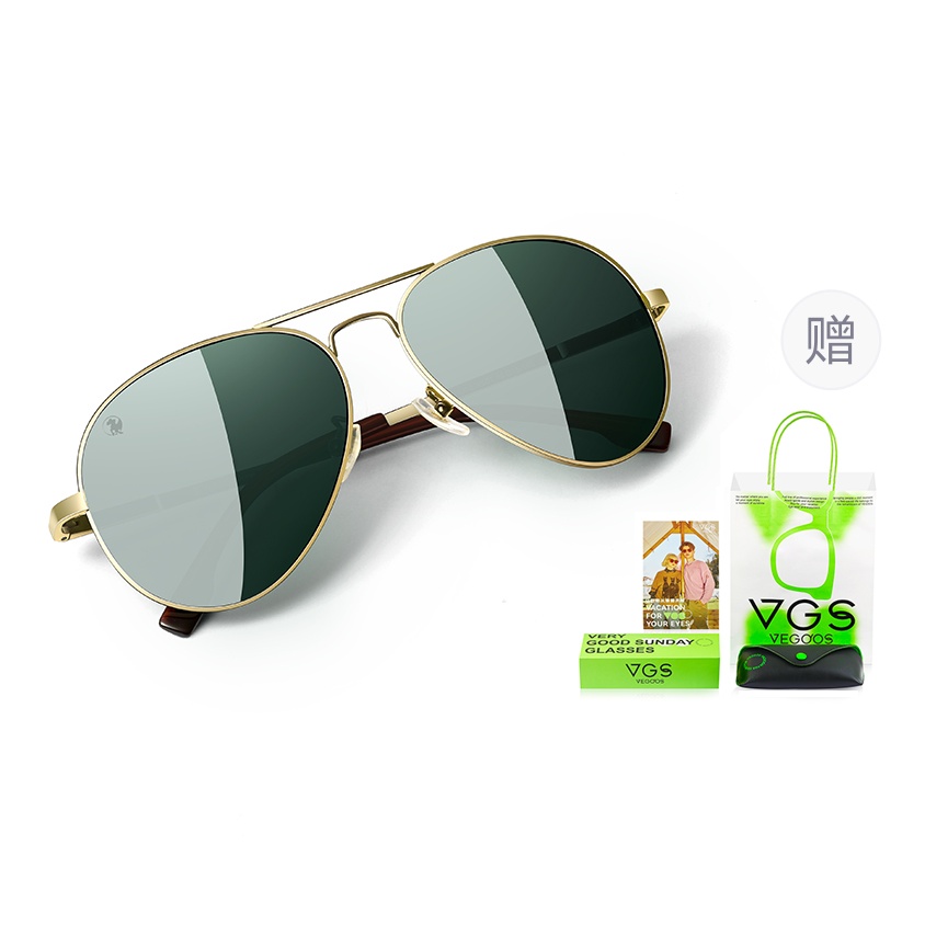 

VEGOOS Солнцезащитные очки авиатор из нержавеющей стали мужские Aviator, Army Green
